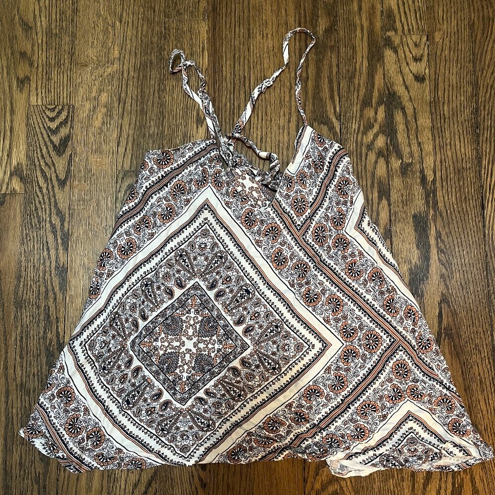 Open Back Printed Tank Top